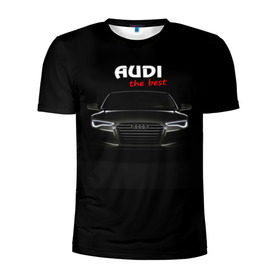 Мужская футболка 3D спортивная с принтом AUDI the best в Тюмени, 100% полиэстер с улучшенными характеристиками | приталенный силуэт, круглая горловина, широкие плечи, сужается к линии бедра | audi | авто | автомобиль | ауди