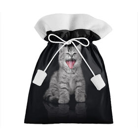 Подарочный 3D мешок с принтом Котёнок в Тюмени, 100% полиэстер | Размер: 29*39 см | Тематика изображения на принте: киса | киска | котёнок | котик | котяра | кошак | кошка | маленький | милый | мяу | няша | пушистый | сладкий | смешной | хороший