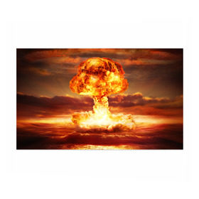 Бумага для упаковки 3D с принтом Атомный взрыв в Тюмени, пластик и полированная сталь | круглая форма, металлическое крепление в виде кольца | Тематика изображения на принте: агрессия | атомный взрыв | водородная бомба | вспышка | гриб | огонь | пламя | ударная волна | уничтожение | урон | ядерный удар
