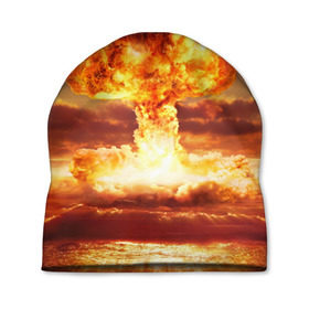 Шапка 3D с принтом Атомный взрыв в Тюмени, 100% полиэстер | универсальный размер, печать по всей поверхности изделия | агрессия | атомный взрыв | водородная бомба | вспышка | гриб | огонь | пламя | ударная волна | уничтожение | урон | ядерный удар
