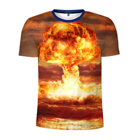 Мужская футболка 3D спортивная с принтом Атомный взрыв в Тюмени, 100% полиэстер с улучшенными характеристиками | приталенный силуэт, круглая горловина, широкие плечи, сужается к линии бедра | агрессия | атомный взрыв | водородная бомба | вспышка | гриб | огонь | пламя | ударная волна | уничтожение | урон | ядерный удар