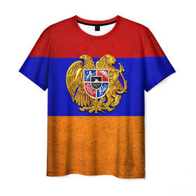 Мужская футболка 3D с принтом Армения в Тюмени, 100% полиэфир | прямой крой, круглый вырез горловины, длина до линии бедер | армения | армянин | армянский | национальный | нация | флаг | флаги