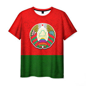 Мужская футболка 3D с принтом Белоруссия в Тюмени, 100% полиэфир | прямой крой, круглый вырез горловины, длина до линии бедер | беларус | беларусь | белорус | белоруссия | белорусский | национальный | нация | флаг | флаги