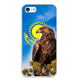 Чехол для iPhone 5/5S матовый с принтом Беркут в Тюмени, Силикон | Область печати: задняя сторона чехла, без боковых панелей | беркут | казах | казахский | казахстан | национальный | нация | республика | рк | флаг | флаги