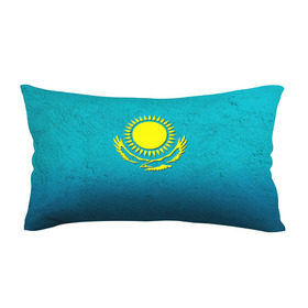 Подушка 3D антистресс с принтом Флаг Казахстана в Тюмени, наволочка — 100% полиэстер, наполнитель — вспененный полистирол | состоит из подушки и наволочки на молнии | казах | казахский | казахстан | национальный | нация | республика | рк | флаг | флаги