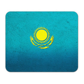 Коврик прямоугольный с принтом Флаг Казахстана в Тюмени, натуральный каучук | размер 230 х 185 мм; запечатка лицевой стороны | казах | казахский | казахстан | национальный | нация | республика | рк | флаг | флаги