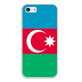 Чехол для iPhone 5/5S матовый с принтом Азербайджан в Тюмени, Силикон | Область печати: задняя сторона чехла, без боковых панелей | страна | флаг