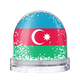 Снежный шар с принтом Азербайджан в Тюмени, Пластик | Изображение внутри шара печатается на глянцевой фотобумаге с двух сторон | Тематика изображения на принте: страна | флаг