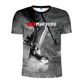 Мужская футболка 3D спортивная с принтом Red maсhine в Тюмени, 100% полиэстер с улучшенными характеристиками | приталенный силуэт, круглая горловина, широкие плечи, сужается к линии бедра | red machine | красная машина | сборная россии | хоккей