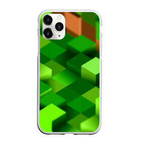 Чехол для iPhone 11 Pro матовый с принтом Minecraft в Тюмени, Силикон |  | green | зеленый