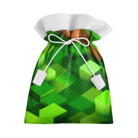 Подарочный 3D мешок с принтом Minecraft в Тюмени, 100% полиэстер | Размер: 29*39 см | Тематика изображения на принте: green | зеленый