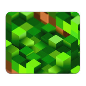 Коврик прямоугольный с принтом Minecraft в Тюмени, натуральный каучук | размер 230 х 185 мм; запечатка лицевой стороны | green | зеленый