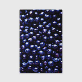 Обложка для паспорта матовая кожа с принтом Смородина в Тюмени, натуральная матовая кожа | размер 19,3 х 13,7 см; прозрачные пластиковые крепления | фиолетовый | ягода