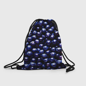 Рюкзак-мешок 3D с принтом Смородина в Тюмени, 100% полиэстер | плотность ткани — 200 г/м2, размер — 35 х 45 см; лямки — толстые шнурки, застежка на шнуровке, без карманов и подкладки | фиолетовый | ягода