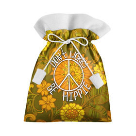 Подарочный 3D мешок с принтом Хиппи 4 в Тюмени, 100% полиэстер | Размер: 29*39 см | Тематика изображения на принте: hippie | peace | пацифик | хиппи