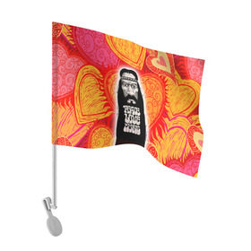 Флаг для автомобиля с принтом Хиппи 5 в Тюмени, 100% полиэстер | Размер: 30*21 см | hippie | peace | пацифик | хиппи