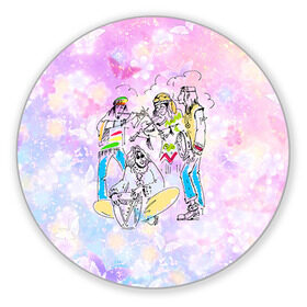 Коврик круглый с принтом Хиппи 7 в Тюмени, резина и полиэстер | круглая форма, изображение наносится на всю лицевую часть | hippie | peace | пацифик | хиппи