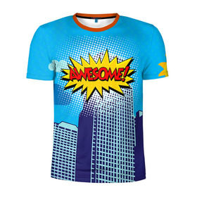 Мужская футболка 3D спортивная с принтом Поп-арт 2 в Тюмени, 100% полиэстер с улучшенными характеристиками | приталенный силуэт, круглая горловина, широкие плечи, сужается к линии бедра | pop art | искусство | комикс | поп арт