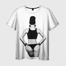 Мужская футболка 3D с принтом Стоящая спиной в Тюмени, 100% полиэфир | прямой крой, круглый вырез горловины, длина до линии бедер | girl | hot | swag | девочки | девушки | сваг | свег