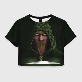 Женская футболка 3D укороченная с принтом Зеленая Стрела в Тюмени, 100% полиэстер | круглая горловина, длина футболки до линии талии, рукава с отворотами | arrow | green | зеленая | стрела