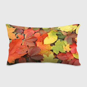 Подушка 3D антистресс с принтом Осенние листья в Тюмени, наволочка — 100% полиэстер, наполнитель — вспененный полистирол | состоит из подушки и наволочки на молнии | жёлтый | красный | листва | оранжевый | осень