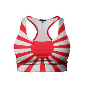 Женский спортивный топ 3D с принтом Япония в Тюмени, 82% полиэстер, 18% спандекс Ткань безопасна для здоровья, позволяет коже дышать, не мнется и не растягивается |  | country | japan | государство | страна | флаг | флаги | япония