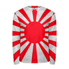 Мужской лонгслив 3D с принтом Япония в Тюмени, 100% полиэстер | длинные рукава, круглый вырез горловины, полуприлегающий силуэт | country | japan | государство | страна | флаг | флаги | япония