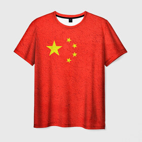 Мужская футболка 3D с принтом Китай в Тюмени, 100% полиэфир | прямой крой, круглый вырез горловины, длина до линии бедер | Тематика изображения на принте: china | country | государство | китай | кнр | страна | флаг | флаги