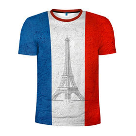 Мужская футболка 3D спортивная с принтом Франция в Тюмени, 100% полиэстер с улучшенными характеристиками | приталенный силуэт, круглая горловина, широкие плечи, сужается к линии бедра | country | france | государство | страна | флаг | флаги | франция