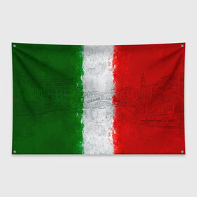 Флаг-баннер с принтом Италия в Тюмени, 100% полиэстер | размер 67 х 109 см, плотность ткани — 95 г/м2; по краям флага есть четыре люверса для крепления | country | italy | государство | италия | страна | флаг | флаги