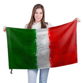 Флаг 3D с принтом Италия в Тюмени, 100% полиэстер | плотность ткани — 95 г/м2, размер — 67 х 109 см. Принт наносится с одной стороны | country | italy | государство | италия | страна | флаг | флаги