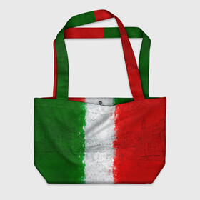 Пляжная сумка 3D с принтом Италия в Тюмени, 100% полиэстер | застегивается на металлическую кнопку; внутренний карман застегивается на молнию. Стенки укреплены специальным мягким материалом, чтобы защитить содержимое от несильных ударов
 | country | italy | государство | италия | страна | флаг | флаги