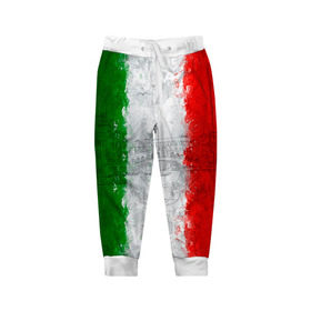Детские брюки 3D с принтом Италия в Тюмени, 100% полиэстер | манжеты по низу, эластичный пояс регулируется шнурком, по бокам два кармана без застежек, внутренняя часть кармана из мелкой сетки | country | italy | государство | италия | страна | флаг | флаги