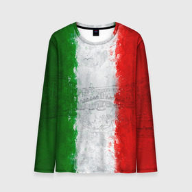 Мужской лонгслив 3D с принтом Италия в Тюмени, 100% полиэстер | длинные рукава, круглый вырез горловины, полуприлегающий силуэт | country | italy | государство | италия | страна | флаг | флаги