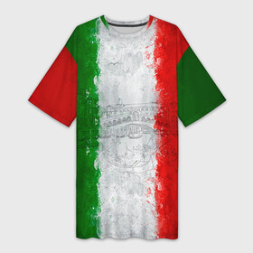 Платье-футболка 3D с принтом Италия в Тюмени,  |  | country | italy | государство | италия | страна | флаг | флаги