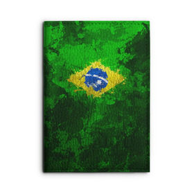 Обложка для автодокументов с принтом Бразилия в Тюмени, натуральная кожа |  размер 19,9*13 см; внутри 4 больших “конверта” для документов и один маленький отдел — туда идеально встанут права | Тематика изображения на принте: brazil | country | бразилия | государство | страна | флаг | флаги