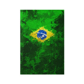 Обложка для паспорта матовая кожа с принтом Бразилия в Тюмени, натуральная матовая кожа | размер 19,3 х 13,7 см; прозрачные пластиковые крепления | brazil | country | бразилия | государство | страна | флаг | флаги