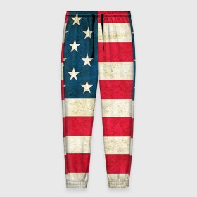 Мужские брюки 3D с принтом США в Тюмени, 100% полиэстер | манжеты по низу, эластичный пояс регулируется шнурком, по бокам два кармана без застежек, внутренняя часть кармана из мелкой сетки | country | usa | америка | государство | соединённые штаты америки | страна | флаг | флаги | штаты
