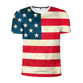 Мужская футболка 3D спортивная с принтом США в Тюмени, 100% полиэстер с улучшенными характеристиками | приталенный силуэт, круглая горловина, широкие плечи, сужается к линии бедра | country | usa | америка | государство | соединённые штаты америки | страна | флаг | флаги | штаты