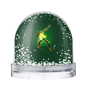 Снежный шар с принтом Usain Bolt в Тюмени, Пластик | Изображение внутри шара печатается на глянцевой фотобумаге с двух сторон | атлетика | без | болт | легкая | спорт | усейн
