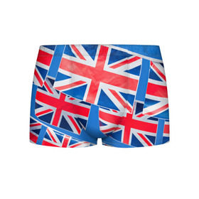 Мужские трусы 3D с принтом Британские флаги в Тюмени, 50% хлопок, 50% полиэстер | классическая посадка, на поясе мягкая тканевая резинка | англия | британия | великобритания