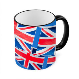 Кружка 3D с принтом Британские флаги в Тюмени, керамика | ёмкость 330 мл | англия | британия | великобритания