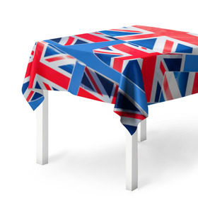 Скатерть 3D с принтом Британские флаги в Тюмени, 100% полиэстер (ткань не мнется и не растягивается) | Размер: 150*150 см | англия | британия | великобритания