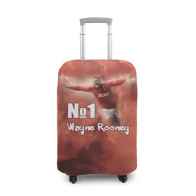 Чехол для чемодана 3D с принтом Уэйн Руни в Тюмени, 86% полиэфир, 14% спандекс | двустороннее нанесение принта, прорези для ручек и колес | wayne rooney | англия | манчестер юнайтед | футбол