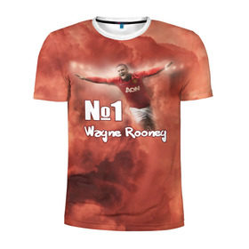Мужская футболка 3D спортивная с принтом Уэйн Руни в Тюмени, 100% полиэстер с улучшенными характеристиками | приталенный силуэт, круглая горловина, широкие плечи, сужается к линии бедра | wayne rooney | англия | манчестер юнайтед | футбол
