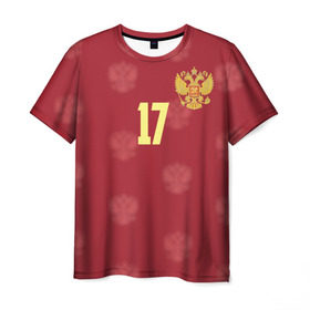 Мужская футболка 3D с принтом Олег Шатов в Тюмени, 100% полиэфир | прямой крой, круглый вырез горловины, длина до линии бедер | 17 | shatov | зенит | россии | россия | рф | сборная