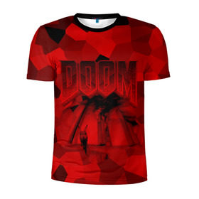 Мужская футболка 3D спортивная с принтом Doom classic 3 в Тюмени, 100% полиэстер с улучшенными характеристиками | приталенный силуэт, круглая горловина, широкие плечи, сужается к линии бедра | 