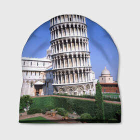 Шапка 3D с принтом Пизанская башня в Тюмени, 100% полиэстер | универсальный размер, печать по всей поверхности изделия | италия | турист