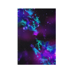 Обложка для паспорта матовая кожа с принтом Звездное небо в Тюмени, натуральная матовая кожа | размер 19,3 х 13,7 см; прозрачные пластиковые крепления | Тематика изображения на принте: вселенная | галактика | звезды | планеты | туманность