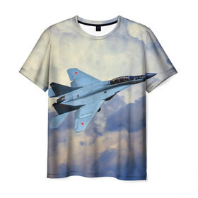 Мужская футболка 3D с принтом Авиация в Тюмени, 100% полиэфир | прямой крой, круглый вырез горловины, длина до линии бедер | авиация | крылья | небо | полет | самолет